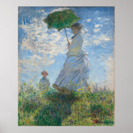 Vrouw met parasol poster