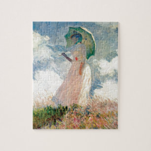 Vrouw met Parasol Promenade Monet Legpuzzel