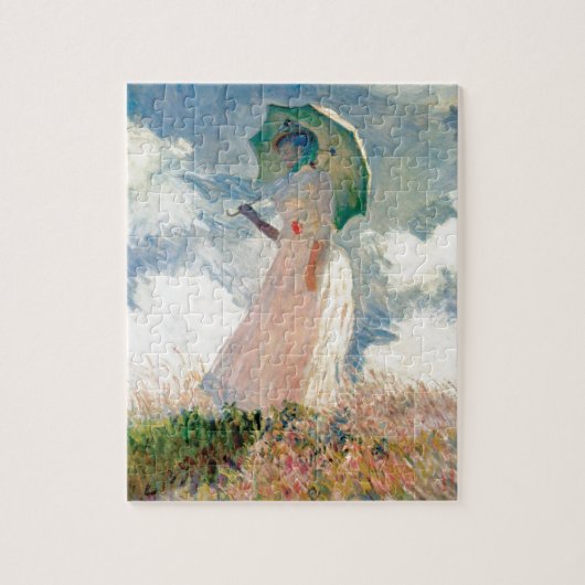 Vrouw met Parasol Promenade Monet Legpuzzel (Verticaal)