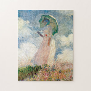 Vrouw met Parasol Promenade Monet Legpuzzel
