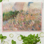 Vrouw met Parasol Promenade Monet Theedoek (Gevouwen)