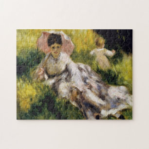 Vrouw met Parasol Renoir Fine Art Legpuzzel