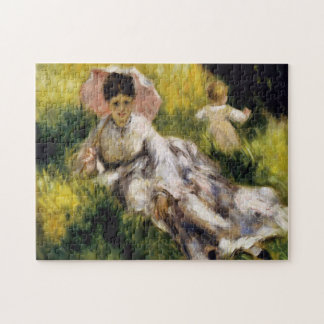 Vrouw met Parasol Renoir Fine Art Legpuzzel