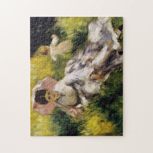 Vrouw met Parasol Renoir Fine Art Legpuzzel (Verticaal)
