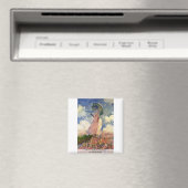 Vrouw met parasol Studie door Claude Monet Magneet (Insitu (Vaatwasser))