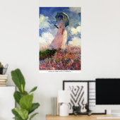Vrouw met Parasol, studie van Claude Monet Poster (Thuiskantoor)