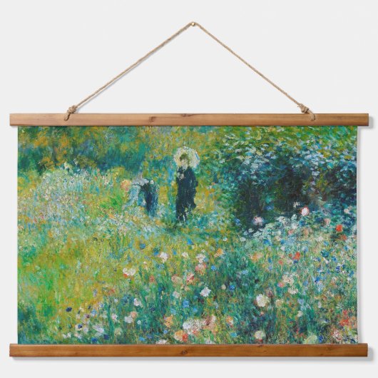 Vrouw met parasol, tuin, Renoir Hangend Wandkleed (Voorkant)