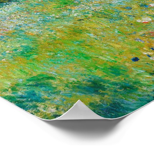 Vrouw met Parasol, tuin, renoir Poster (Hoek)