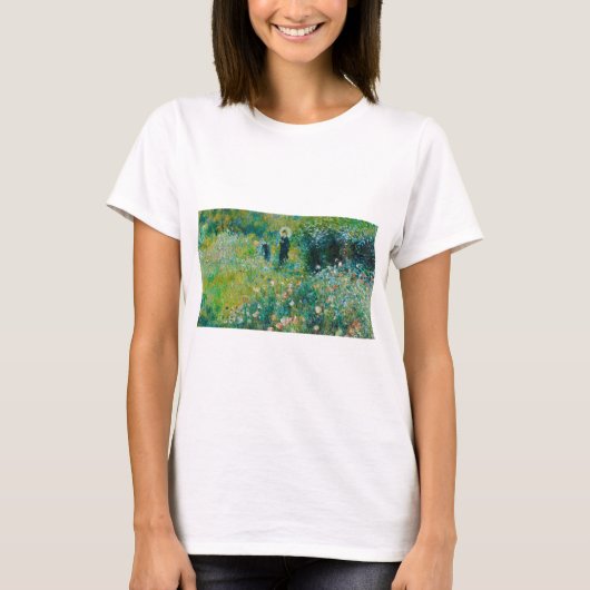 Vrouw met Parasol, tuin, renoir T-shirt (Voorkant)