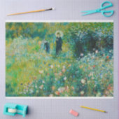 Vrouw met Parasol, tuin, renoir Tissuepapier