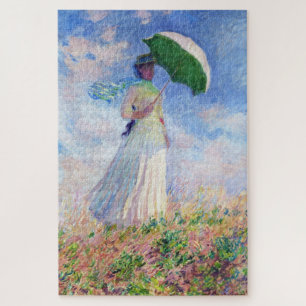 Vrouw met Parasol veranderde in rechter monet vibr Legpuzzel