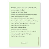 Vrouw met patiëntengebedskaart, Romans 5 Kaart (Achterkant)