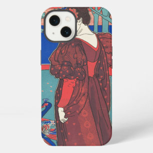 Vrouw Met Pauwen Art Nouveau Vintage Fijne Kunst iPhone 13 Hoesje