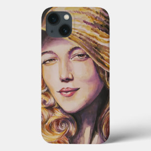Vrouw met pet iPhone 13 hoesje