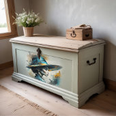 Vrouw met pet - decoupage - tissuepapier