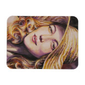 Vrouw met pet magneet (Horizontaal)