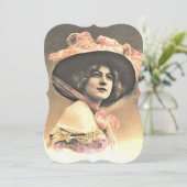 vrouw met Pet Sjabloon Kaart (Staand voorkant)