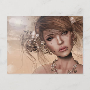  vrouw met Piercings Briefkaart