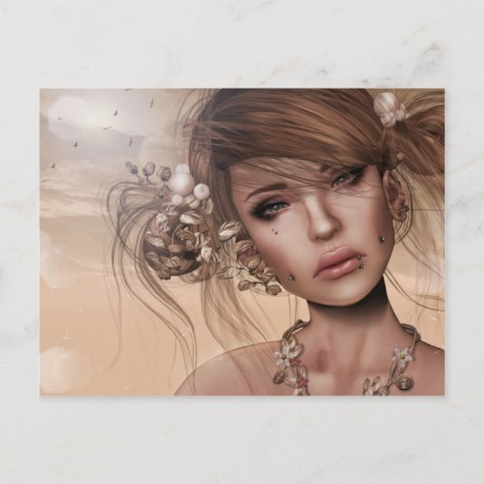 vrouw met Piercings Briefkaart (Voorkant)