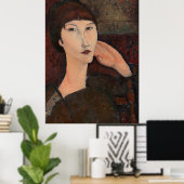 Vrouw met ponyhaar door Amedeo Modigliani Poster (Thuiskantoor)