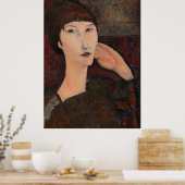 Vrouw met ponyhaar door Amedeo Modigliani Poster (Keuken)
