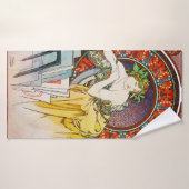 Vrouw met Poppy, Mucha Badhanddoek (Badhanddoek)