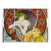 Vrouw met Poppy, Mucha Groot Cadeauzakje (Voorkant)