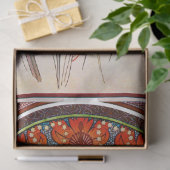 Vrouw met Poppy, Mucha Tissuepapier (Geschenk)