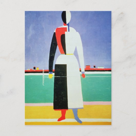 Vrouw met Rake, c.1928-32 Briefkaart (Voorkant)