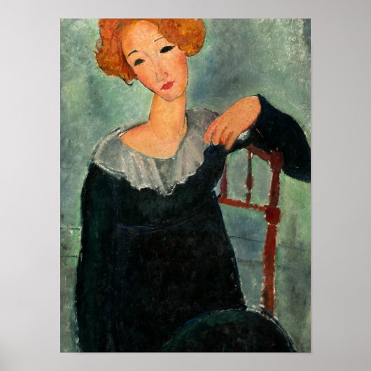 Vrouw met Red Hair, 1917, ingediend door Amedeo Mo Poster (Voorkant)