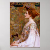 Vrouw met Red Hair door Albert Herter Poster (Voorkant)