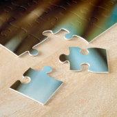  vrouw met reflectie van strandzonnebril legpuzzel (Zijkant)