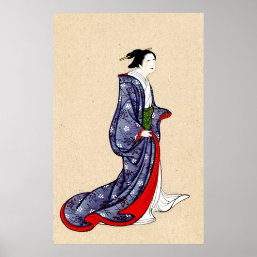 Vrouw met Robe en Kimono 1878 Poster (Voorkant)