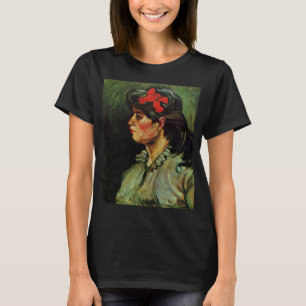 Vrouw met Rode Lint Portret door Vincent van Gogh T-shirt