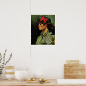 Vrouw met Rode Lint Portret van Vincent van Gogh Poster (Keuken)