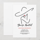 Vrouw met Rode Lips Kaart (Voorkant / Achterkant)