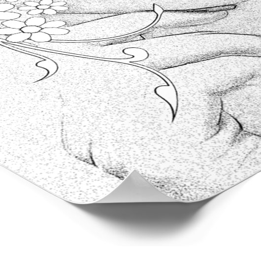 Vrouw met Rode Lips Poster (Hoek)