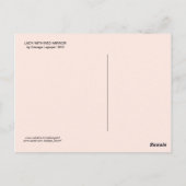 VROUW MET RODE MIRROR Deco Beauty Mode Makeup Briefkaart (Achterkant)