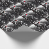 Vrouw met rode paraplu cadeaupapier (Hoek)