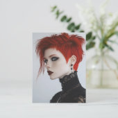 Vrouw Met Rood Haar Briefkaart (Staand voorkant)