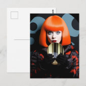 Vrouw met rood haar briefkaart (Voorkant / Achterkant)