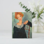 Vrouw met Rood Haar door Amedeo Modigliani Briefkaart (Staand voorkant)