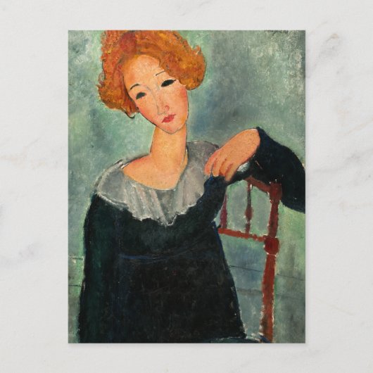 Vrouw met Rood Haar door Amedeo Modigliani Briefkaart (Voorkant)
