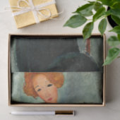 Vrouw met Rood Haar door Amedeo Modigliani Tissuepapier (Geschenk)