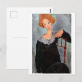 Vrouw met Rood Haar, Modigliani Briefkaart (Voorkant / Achterkant)