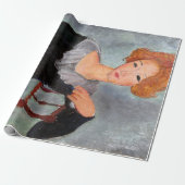 Vrouw met Rood Haar, Modigliani Cadeaupapier (Uitgerold)