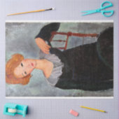 Vrouw met Rood Haar, Modigliani Tissuepapier (Craft)