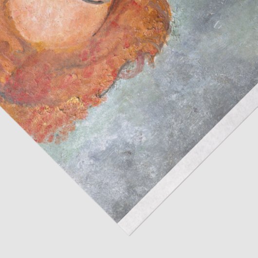 Vrouw met Rood Haar, Modigliani Tissuepapier (Detail)