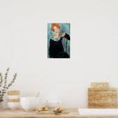 Vrouw met rood haar schilderij van Amedeo Modiglia Poster (Keuken)