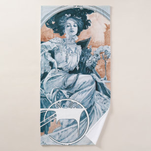 Vrouw met Roos, Mucha Badhanddoek